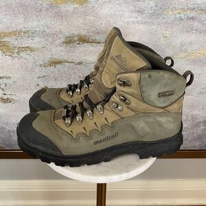 Montrail Boots Mens Size 10.5 Brown Nubuck Vibram Waterproof Hiking Snow Ankle